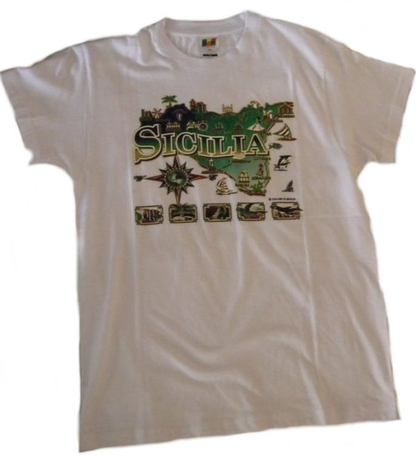 T-SHIRT SICILIA MAPPA BAMBINO/A COL. ASS MIS. ASS. Cod. T-SHIRT B